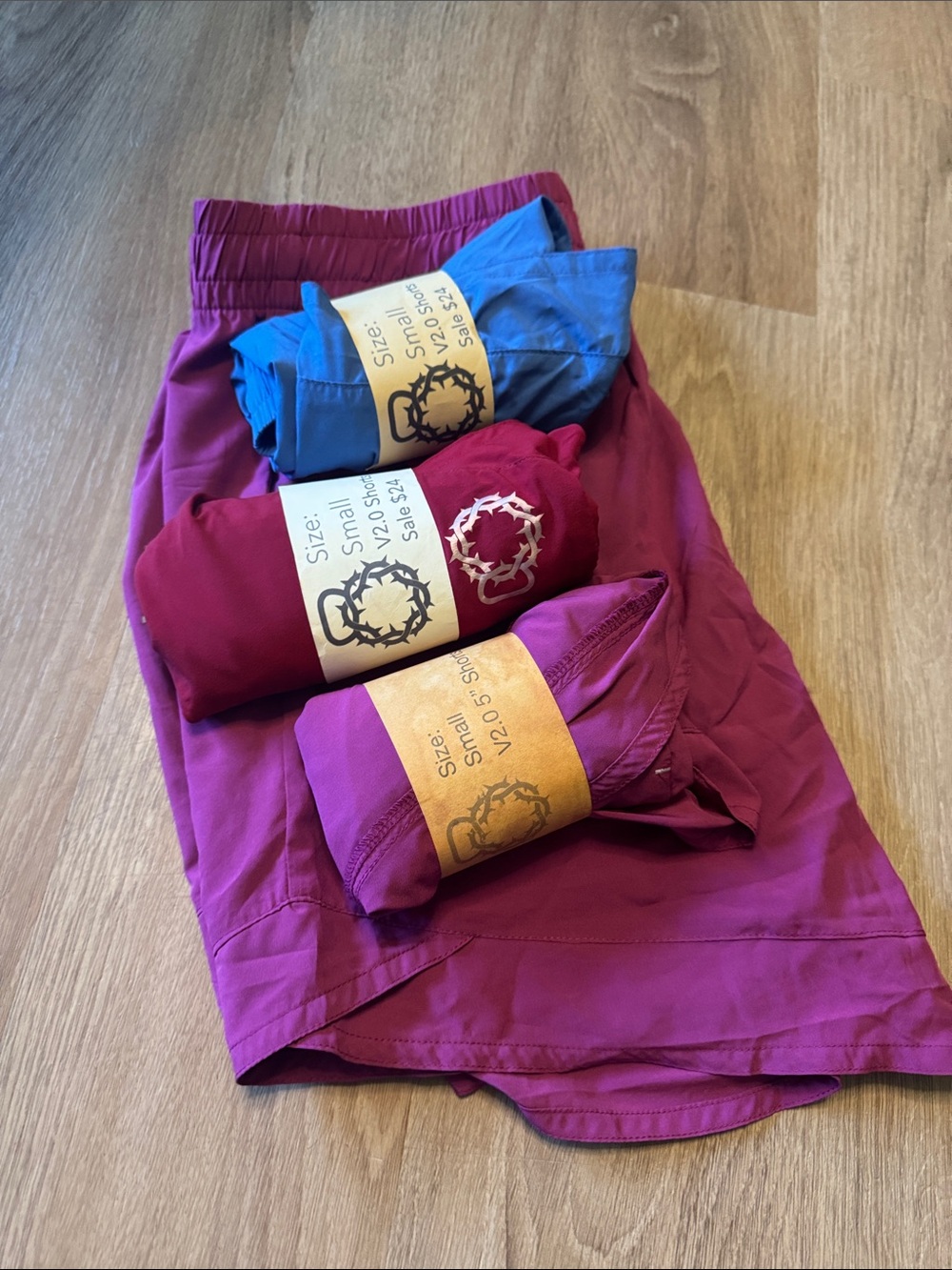4 New pairs of men’s athletic Shorts with Elastic Waistband and Lightweight